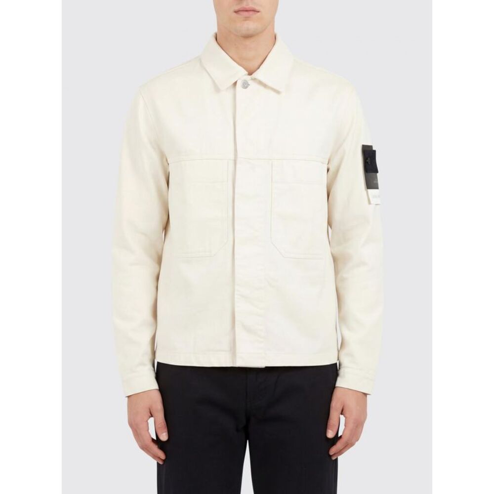 Stone Island Men Stone Island Cotton Shirt Jacket